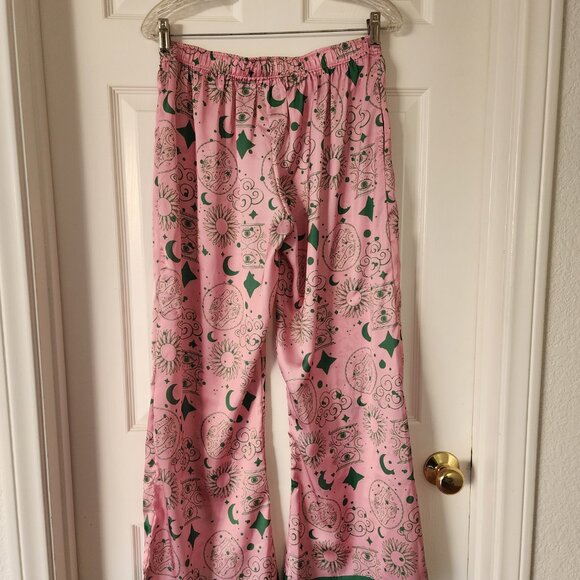 Bululu Satin Pants Size M, Whimsical, Dreamy, Maximalist, Casual, Cool, Bohemian - Picture 2 of 4